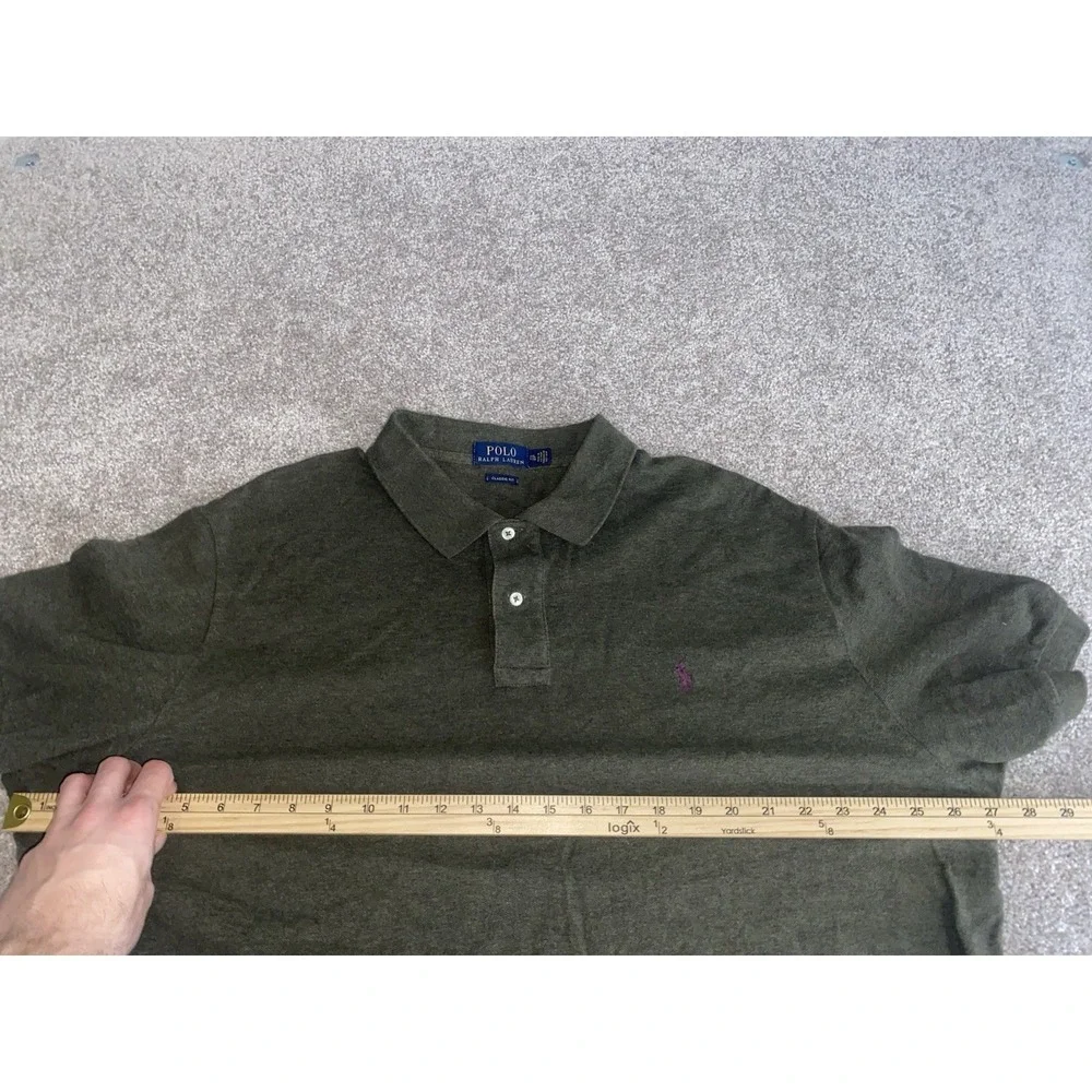 Polo Ralph Lauren Green Polo Shirt Purple‎ Pony Mens XXL Preppy Classic Fit Work